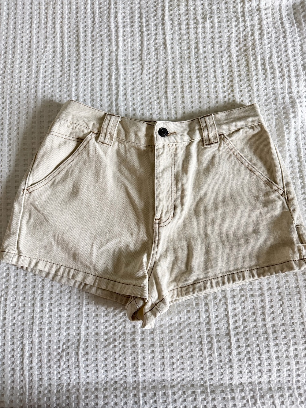 Pac Sun Ecru Carpenter Style shorts